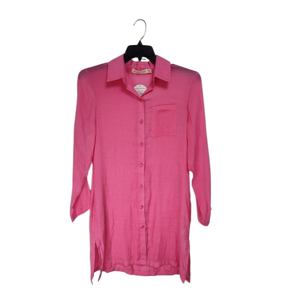 Grace + Emma Swim Cover-Up Women S/M Pink‎ NWT